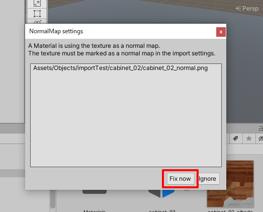 NormalMap settings.