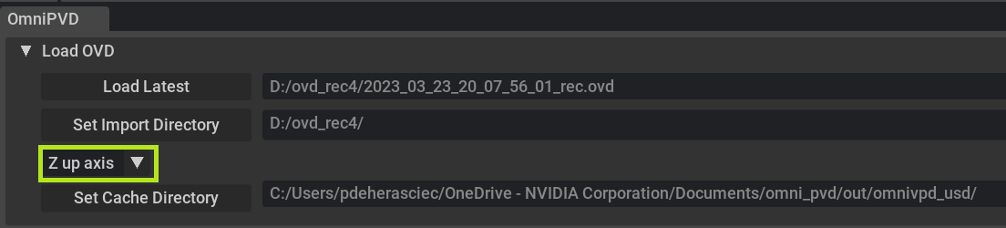 OmniPVD OVD Import OVD Up Axis