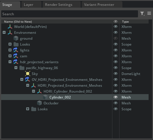 The projected environment mesh.